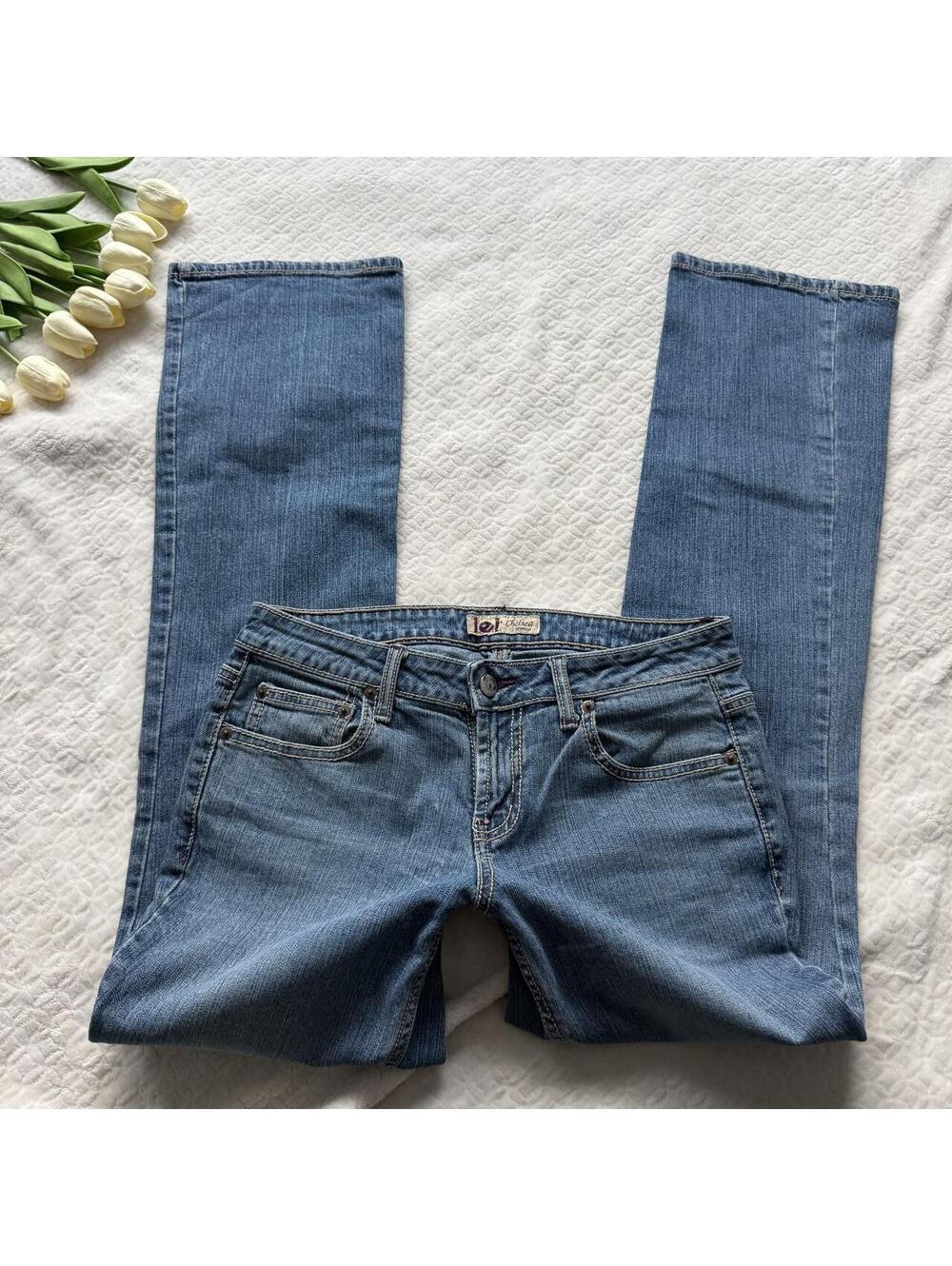 Y2K low rise straight leg jeans